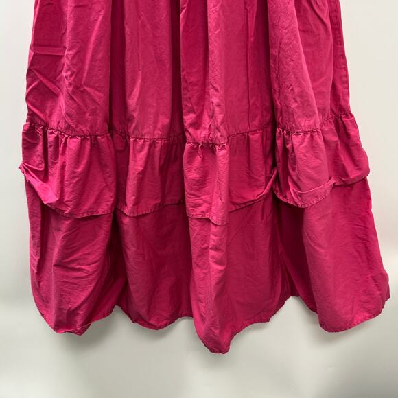 Toit Volant Bandeau Tier Ruffle Dress in Popstar Fuschia Sz XS/S - Picture 5 of 10